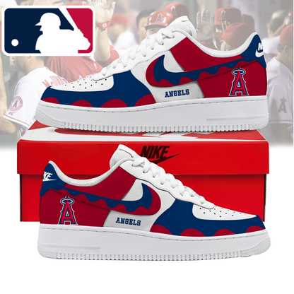 FINAL CLEARANCE - NEW CUSTOMIZED MLB27 LAA LOS ANGELES ANGELS AF1 SHOES