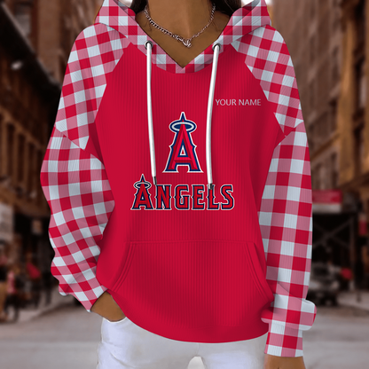 [FLASH SALE] NEW CUSTOMIZED MLB27 LAA LOS ANGELES ANGELS RIBBED HOODIE & SWEATSHIRT