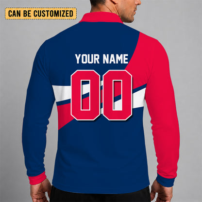 [FLASH SALE] NEW CUSTOMIZED MLB27 LAA LOS ANGELES ANGELS MEN'S LONG SLEEVE POLO