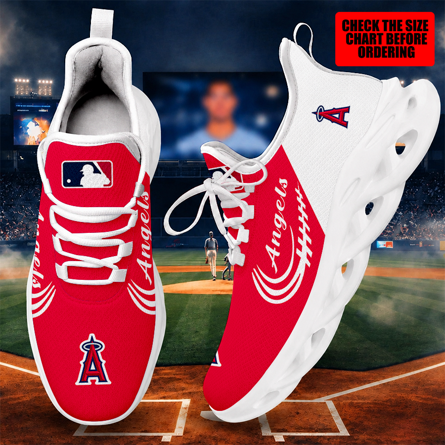 [FLASH SALE] NEW CUSTOMIZED MLB27 LAA LOS ANGELES ANGELS MAX SOUL SHOES