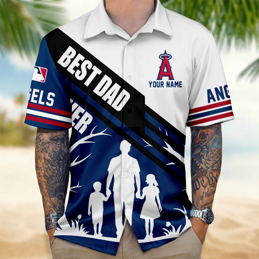 LIMITED EDITION - NEW CUSTOMIZED MLB27 LAA LOS ANGELES ANGELS UNISEX HAWAIIAN SHIRT