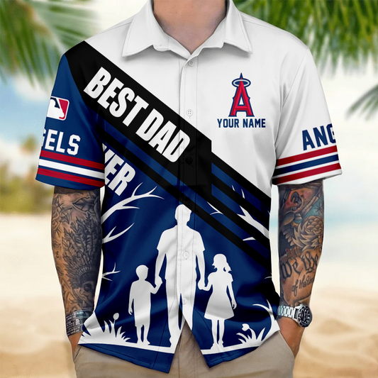 LIMITED EDITION - NEW CUSTOMIZED MLB27 LAA LOS ANGELES ANGELS UNISEX HAWAIIAN SHIRT