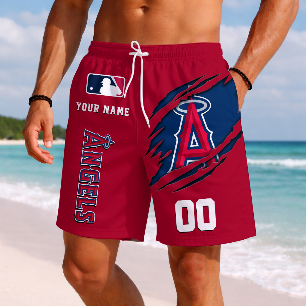 LIMITED EDITION - NEW PREMIUM MLB27 LAA LOS ANGELES ANGELS SHORT PANTS