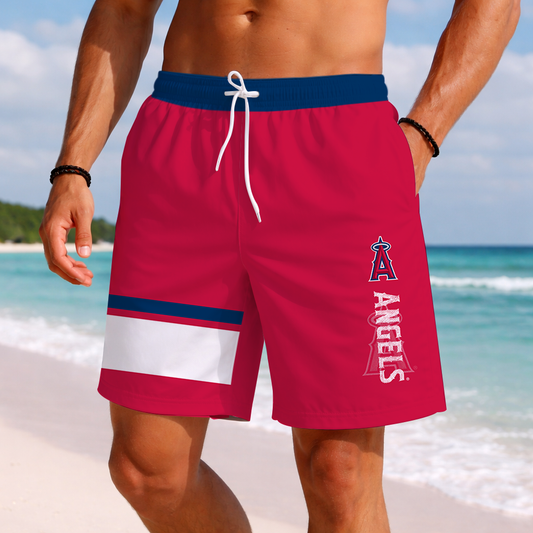 LIMITED EDITION - NEW PREMIUM MLB27 LAA LOS ANGELES ANGELS BASEBALL SHORT PANTS