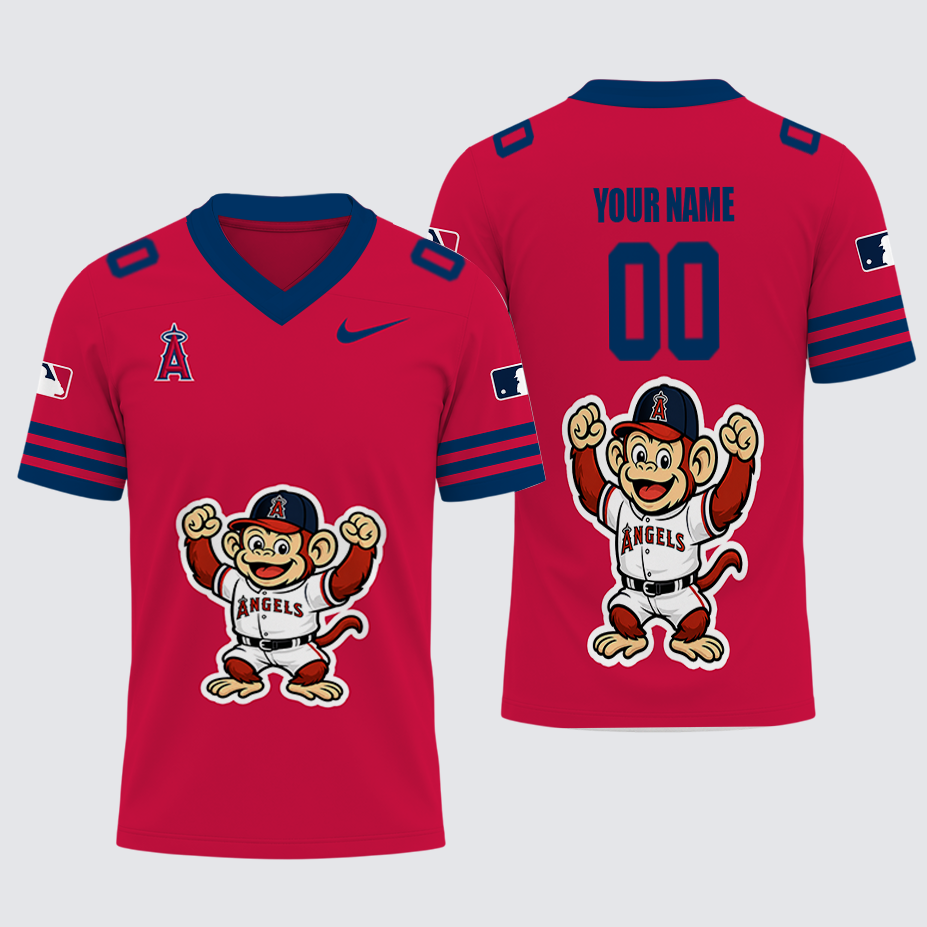 [FLASH SALE] NEW CUSTOMIZED MLB27 LAA LOS ANGELES ANGELS FOOTBALL JERSEY
