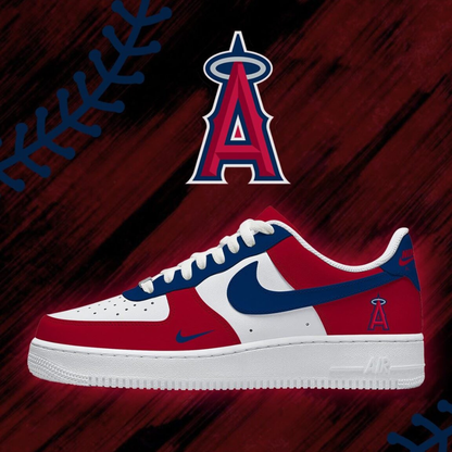 LIMITED EDITION - NEW CUSTOMIZED MLB27 LAA LOS ANGELES ANGELS AF1 SHOES