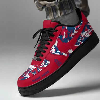 [FLASH SALE] NEW CUSTOMIZED MLB27 LAA LOS ANGELES ANGELS AF1 SHOES