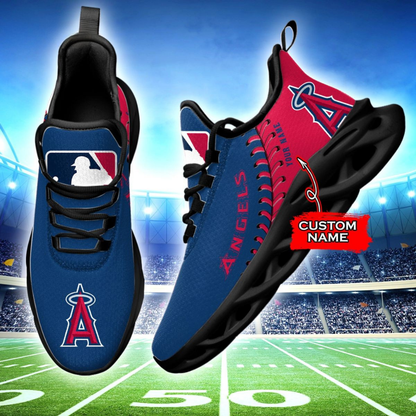 [FLASH SALE] NEW CUSTOMIZED MLB27 LAA LOS ANGELES ANGELS MAX SOUL SHOES