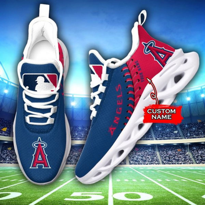 [FLASH SALE] NEW CUSTOMIZED MLB27 LAA LOS ANGELES ANGELS MAX SOUL SHOES
