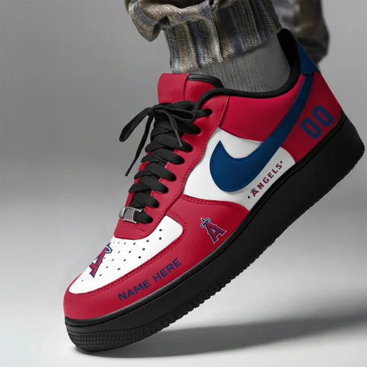 [FLASH SALE] NEW CUSTOMIZED MLB27 LAA LOS ANGELES ANGELS AF1 SHOES