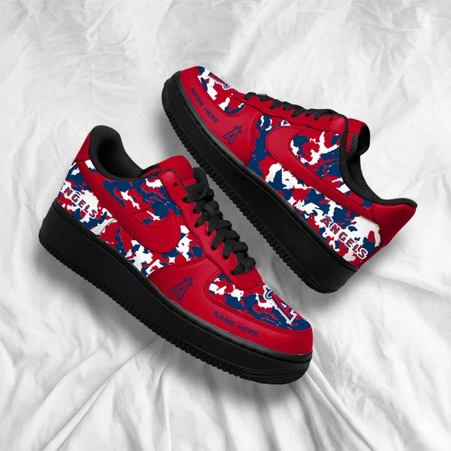 [FLASH SALE] NEW CUSTOMIZED MLB27 LAA LOS ANGELES ANGELS AF1 SHOES