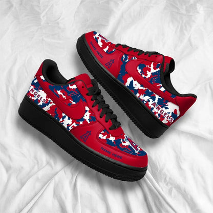 [FLASH SALE] NEW CUSTOMIZED MLB27 LAA LOS ANGELES ANGELS AF1 SHOES