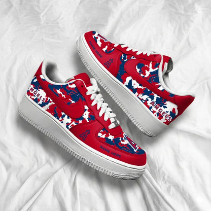 [FLASH SALE] NEW CUSTOMIZED MLB27 LAA LOS ANGELES ANGELS AF1 SHOES