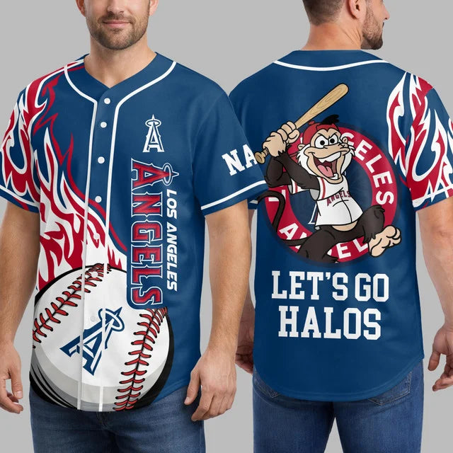 [FLASH SALE] NEW CUSTOMIZED MLB27 LAA LOS ANGELES ANGELS BASEBALL JERSEY