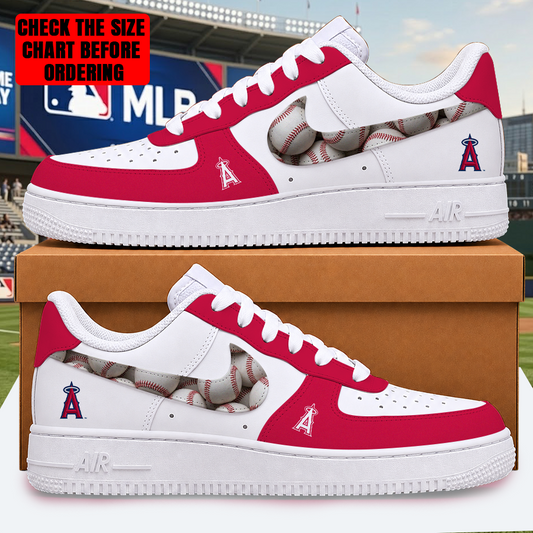 LIMITED EDITION - NEW CUSTOMIZED MLB27 LAA LOS ANGELES ANGELS AF1 SHOES