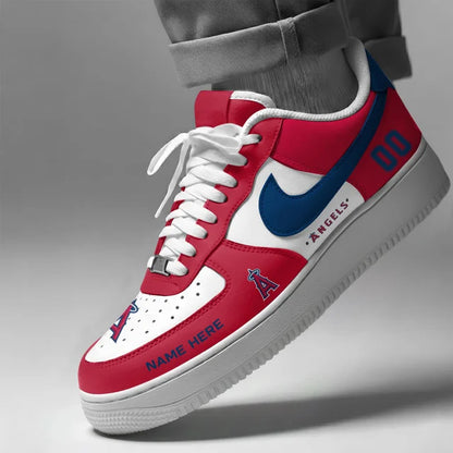[FLASH SALE] NEW CUSTOMIZED MLB27 LAA LOS ANGELES ANGELS AF1 SHOES