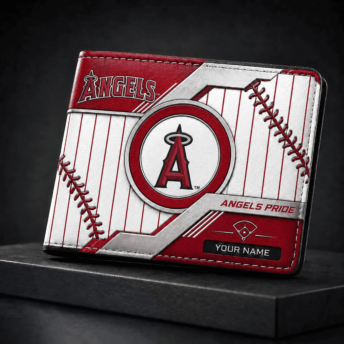 [FLASH SALE] NEW CUSTOMIZED MLB27 LAA LOS ANGELES ANGELS LEATHER WALLET