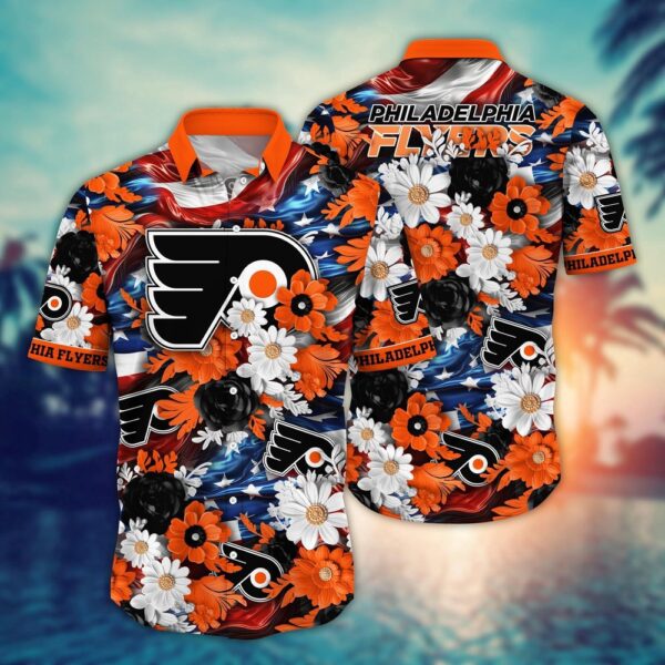 VIRAL EDITION - NEW CUSTOMIZED NHL27 PPF PHILADELPHIA FLYERS INDEPENDENCE DAY UNISEX HAWAIIAN SHIRT