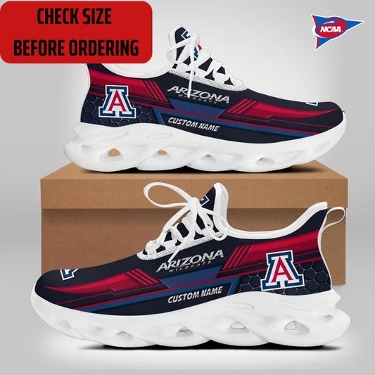 ELITE EDITION - NEW CUSTOMIZED NCAA FBS27 ARW ARIZONA WILDCATS CLUNKY SNEAKERS