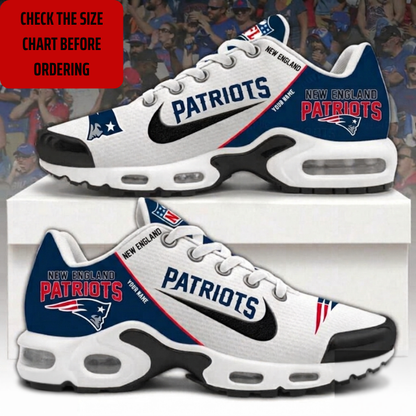 ELITE EDITION - NEW CUSTOMIZED NFL27 NEP NEW ENGLAND PATRIOTS AIR MAX PLUS SNEAKERS