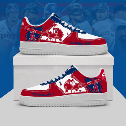 [FLASH SALE] NEW CUSTOMIZED MLB27 LAA LOS ANGELES ANGELS AF1 SHOES