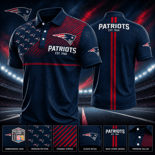 VIRAL EDITION - NEW CUSTOMIZED NFL27 NEP NEW ENGLAND PATRIOTS POLO SHIRT, ZIP POLO SHIRT & T-SHIRTS