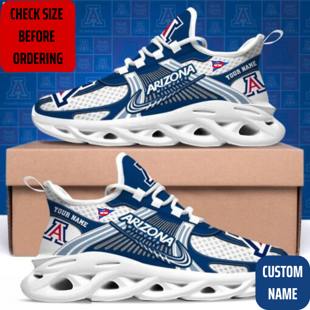 VIRAL EDITION - NEW CUSTOMIZED NCAA FBS27 ARW ARIZONA WILDCATS CLUNKY SNEAKERS