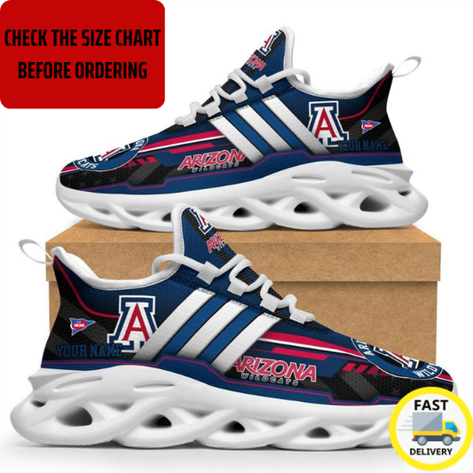 ELITE EDITION - NEW CUSTOMIZED NCAA FBS27 ARW ARIZONA WILDCATS CLUNKY SNEAKERS