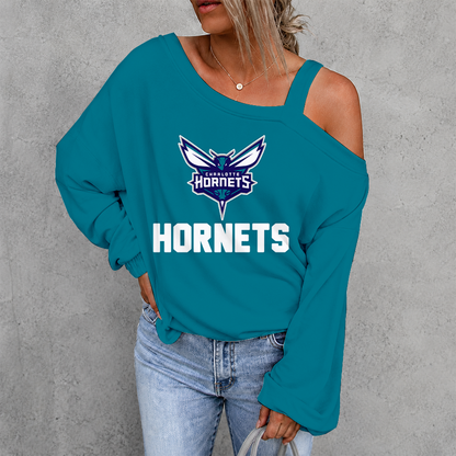 [HOT DEAL] NEW CUSTOMIZED NBA27 CHO CHARLOTTE HORNETS DROP SHOULDER SWEATSHIRT