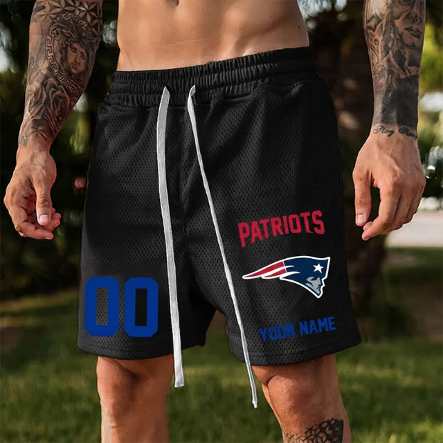 ELITE EDITION - NEW CUSTOMIZED NFL27 NEP NEW ENGLAND PATRIOTS SHORT PANTS