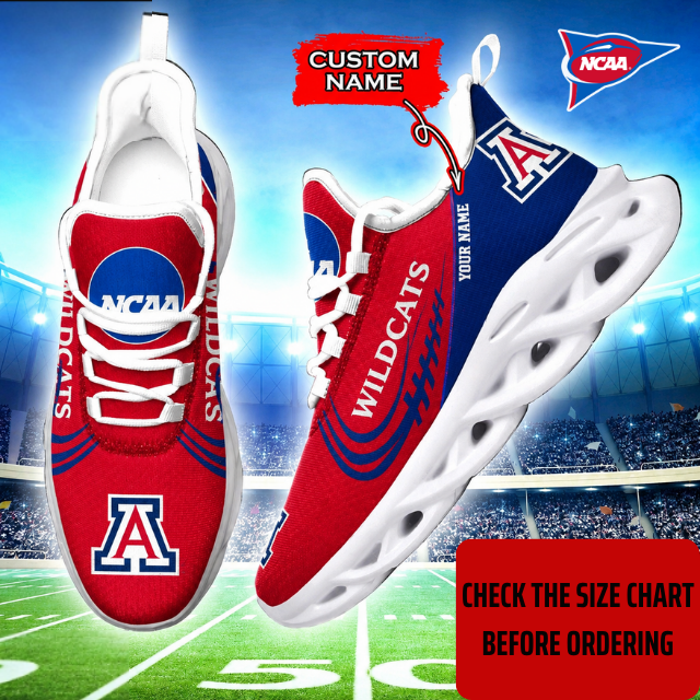 ELITE EDITION - NEW CUSTOMIZED NCAA FBS27 ARW ARIZONA WILDCATS CLUNKY SNEAKERS