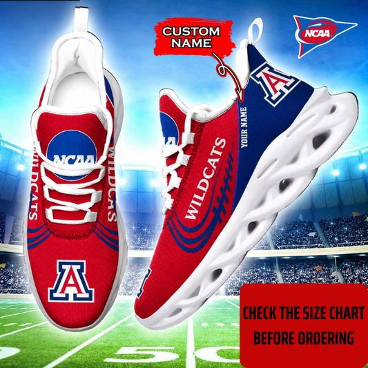 ELITE EDITION - NEW CUSTOMIZED NCAA FBS27 ARW ARIZONA WILDCATS CLUNKY SNEAKERS
