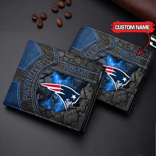 VIRAL SALE - NEW CUSTOMIZED NFL27 NEP NEW ENGLAND PATRIOTS LEATHER WALLET