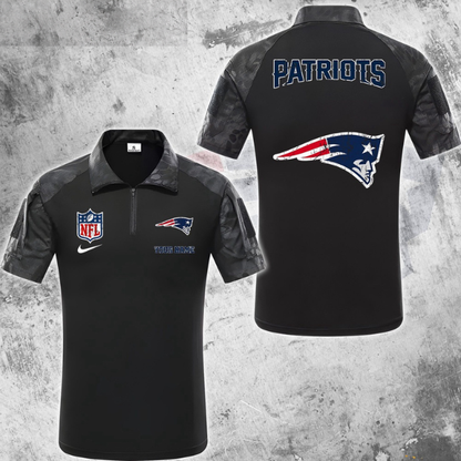 ELITE EDITION - NEW CUSTOMIZED NFL27 NEP NEW ENGLAND PATRIOTS POLO SHIRT, ZIP POLO SHIRT & T-SHIRTS