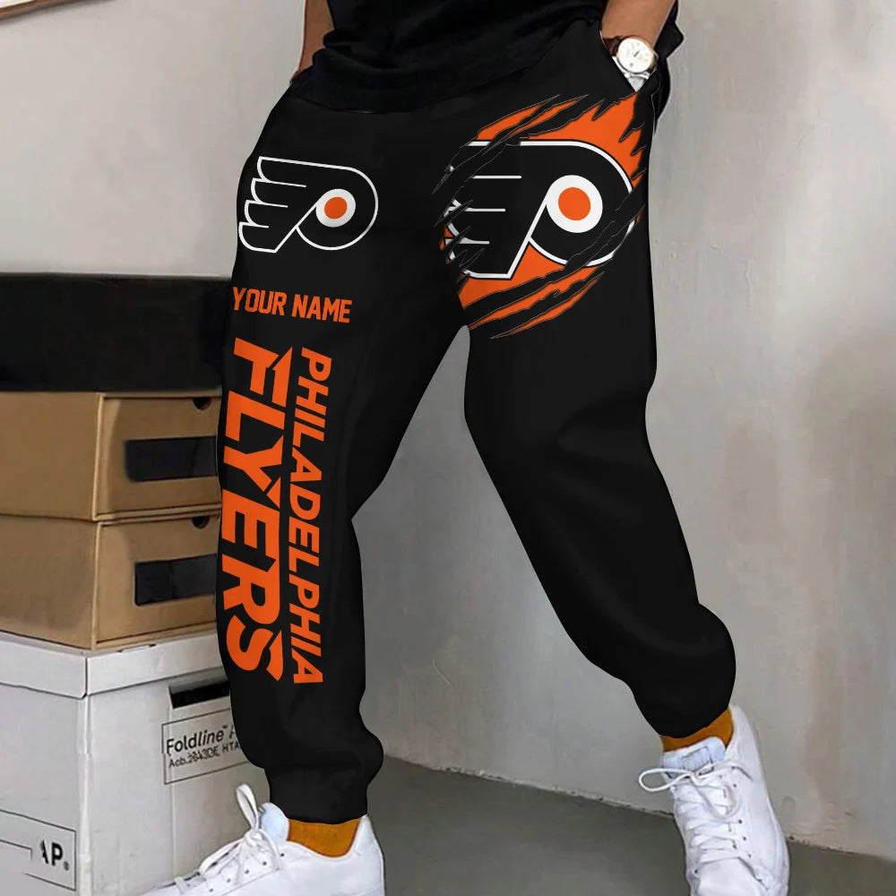 ELITE EDITION - NEW CUSTOMIZED NHL27 PPF PHILADELPHIA FLYERS SWEATPANTS