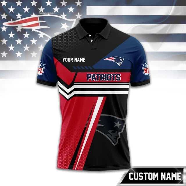 SPECIAL EDITION - NEW CUSTOMIZED NFL27 NEP NEW ENGLAND PATRIOTS POLO SHIRT, ZIP POLO SHIRT & T-SHIRTS
