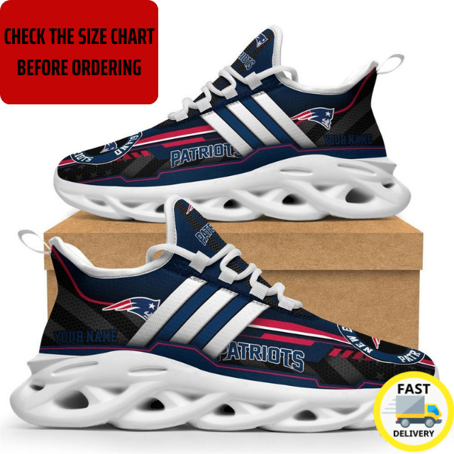 EXCLUSIVE EDITION - NEW CUSTOMIZED NFL27 NEP NEW ENGLAND PATRIOTS MAX SOUL SHOES