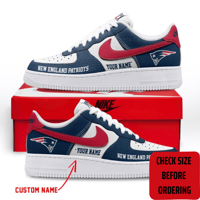 ELITE EDITION - NEW CUSTOMIZED NFL27 NEP NEW ENGLAND PATRIOTS AF1 SHOES