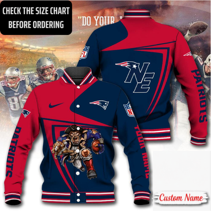 EXCLUSIVE EDITION - NEW CUSTOMIZED NFL27 NEP NEW ENGLAND PATRIOTS SATIN VARSITY & BASEBALL JACKET