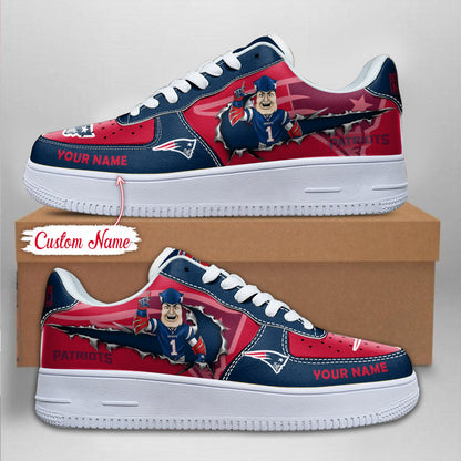 LIMITED EDITION - NEW CUSTOMIZED NFL27 NEP NEW ENGLAND PATRIOTS AF1 SNEAKERS