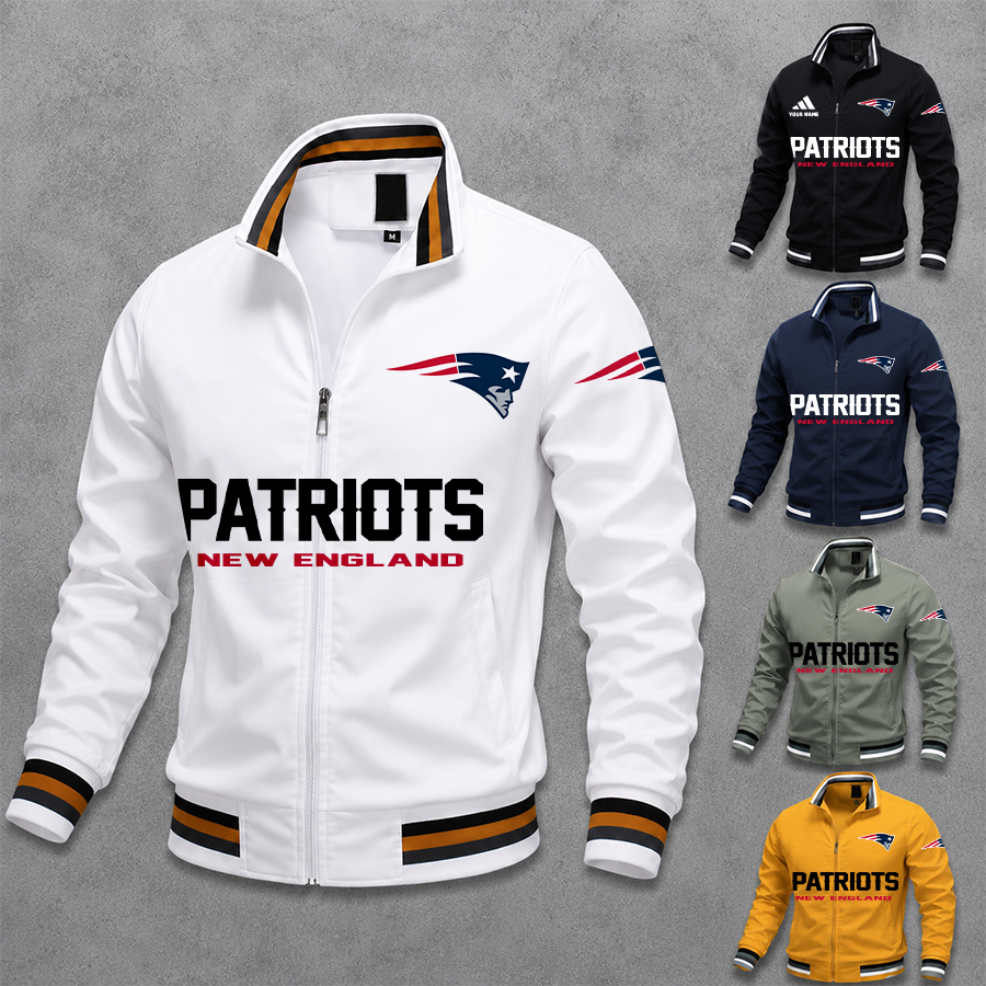 [SPECIAL OFFER] NEW CUSTOMIZED NFL27 NEP NEW ENGLAND PATRIOTS MEN'S CASUAL JACKET