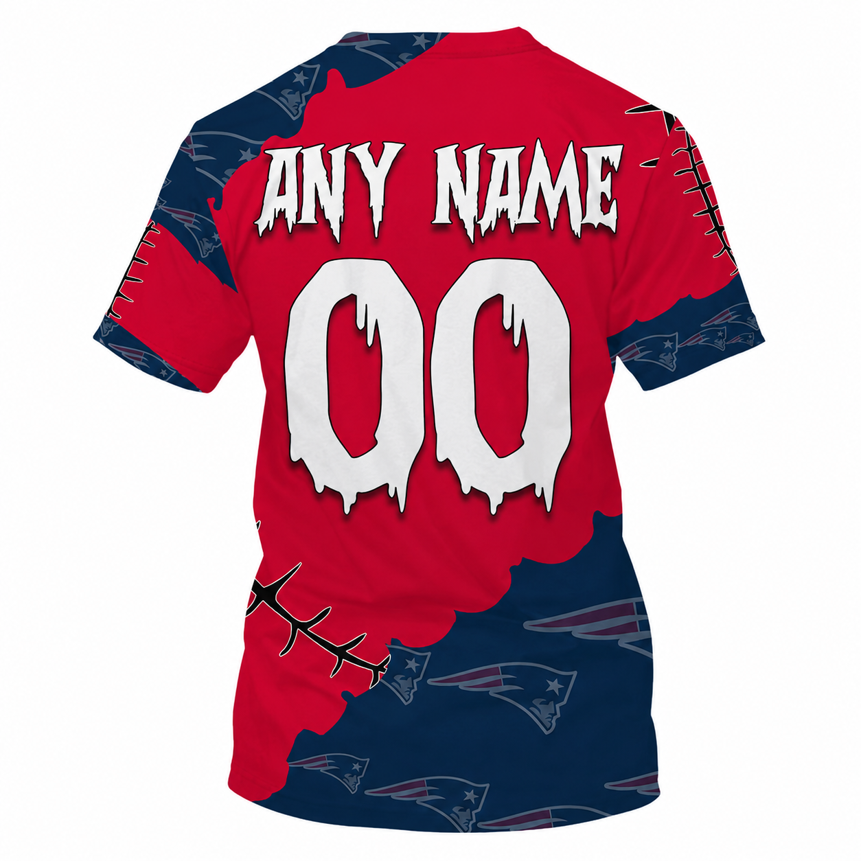 LIMITED EDITION - NEW CUSTOMIZED NFL27 NEP NEW ENGLAND PATRIOTS HALLOWEEN SKULL APPAREL FOR FANS