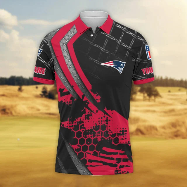LIMITED EDITION - NEW CUSTOMIZED NFL27 NEP NEW ENGLAND PATRIOTS POLO SHIRT