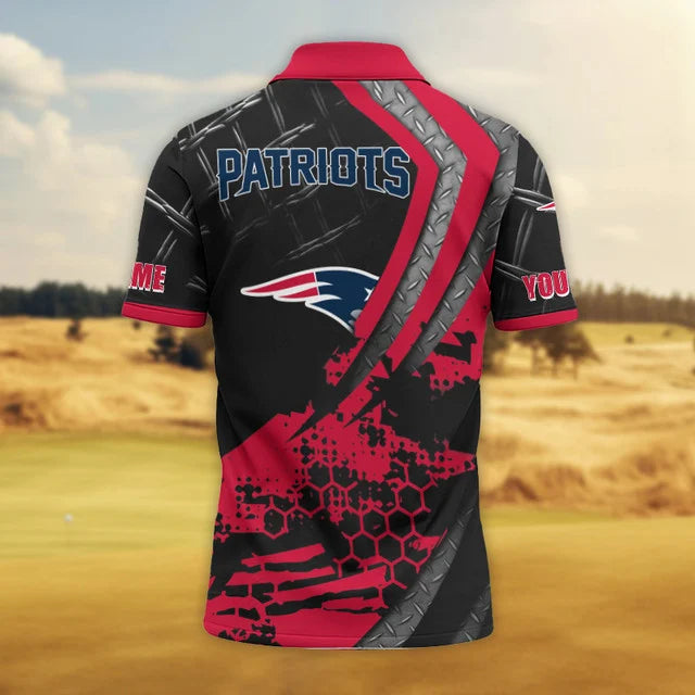 LIMITED EDITION - NEW CUSTOMIZED NFL27 NEP NEW ENGLAND PATRIOTS POLO SHIRT