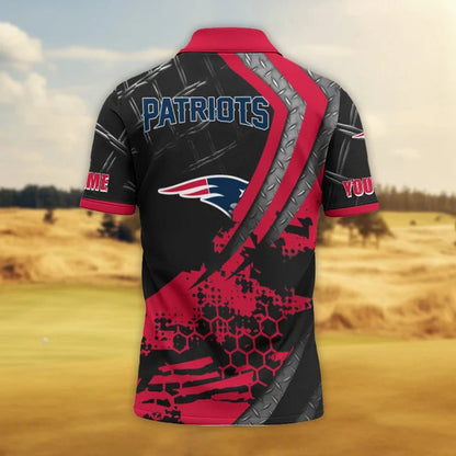 LIMITED EDITION - NEW CUSTOMIZED NFL27 NEP NEW ENGLAND PATRIOTS POLO SHIRT