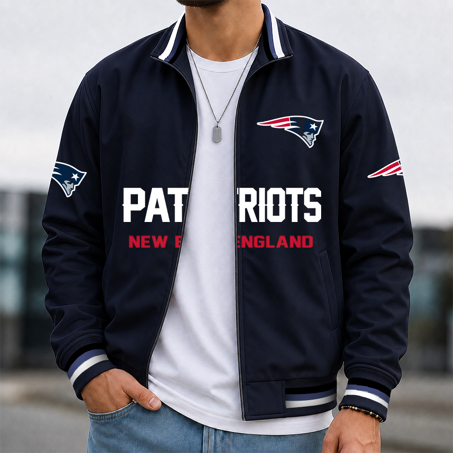 [SPECIAL OFFER] NEW CUSTOMIZED NFL27 NEP NEW ENGLAND PATRIOTS MEN'S CASUAL JACKET
