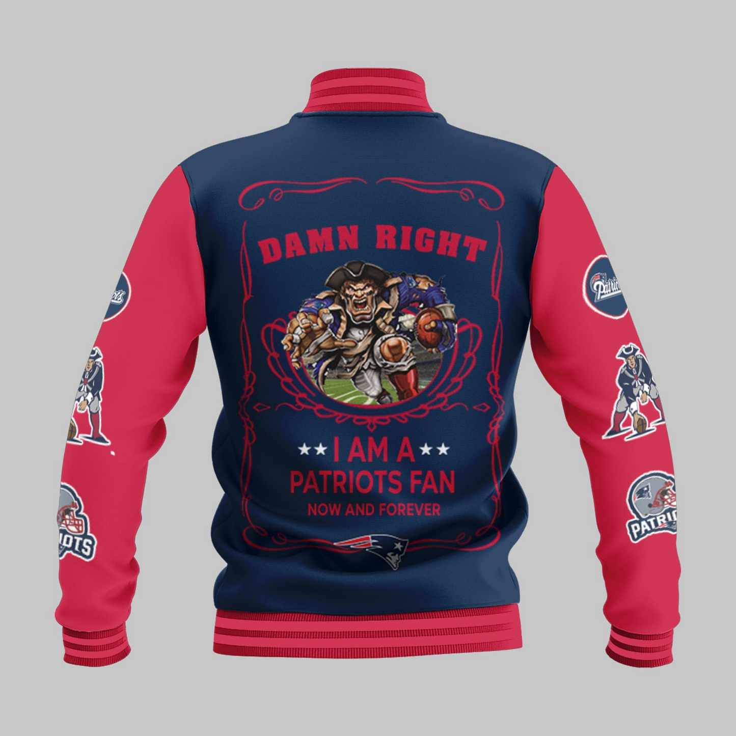 LIMITED EDITION - NEW CUSTOMIZED NFL27 NEP NEW ENGLAND PATRIOTS BASEBALL JACKET