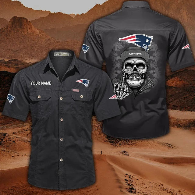 [SPECIAL OFFER] NEW CUSTOMIZED NFL27 NEP NEW ENGLAND PATRIOTS MUTICOLOR MEN'S CARGO SHIRT