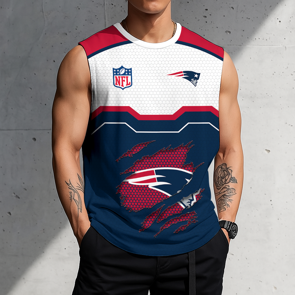 LIMITED EDITION - NEW CUSTOMIZED NFL27 NEP NEW ENGLAND PATRIOTS MEN'S GYM SHIRT