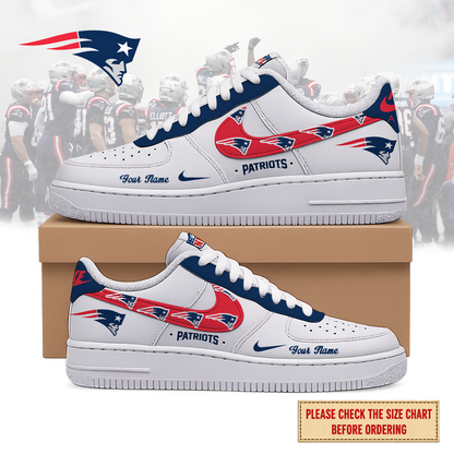 LIMITED EDITION - NEW CUSTOMIZED NFL27 NEP NEW ENGLAND PATRIOTS AF1 SHOES